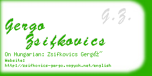 gergo zsifkovics business card